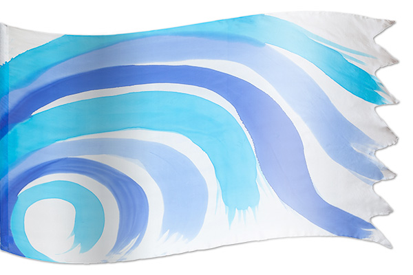 Tsunami-Wellen der Peace Bannerdesign für Anbetung