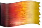Hand painted silk: Holy Fire Design