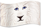 Hand painted silk: Righteous Lion of Judah Design